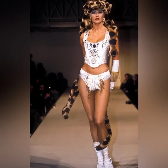 Iconic Vivienne Westwood Vintage F/W 1991 White Gold Boulle Satin 90s Corset Top - Picture 2 of 16